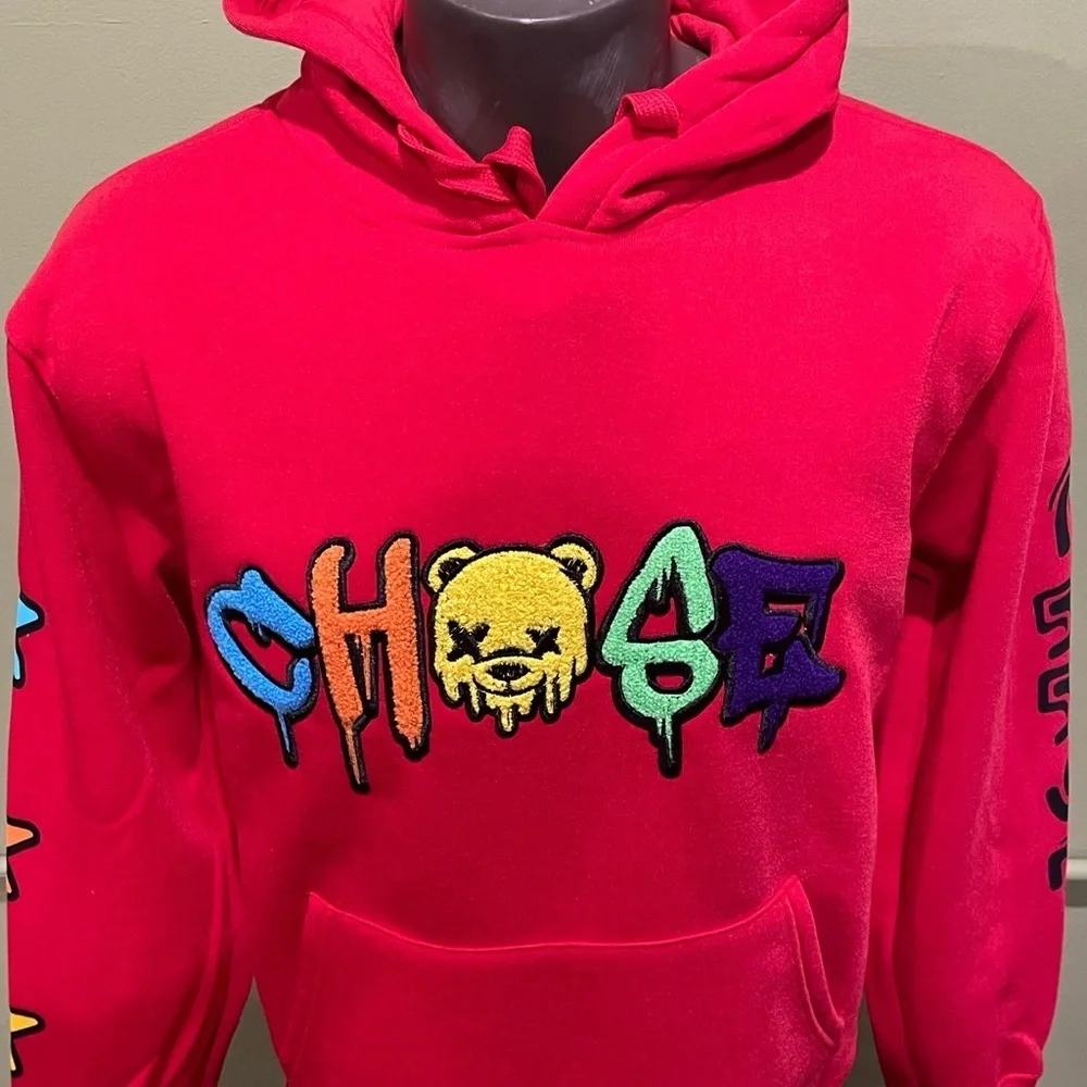 Bleecker&Mercer hoody sweater pullover red side pockets - Picture 3 of 5